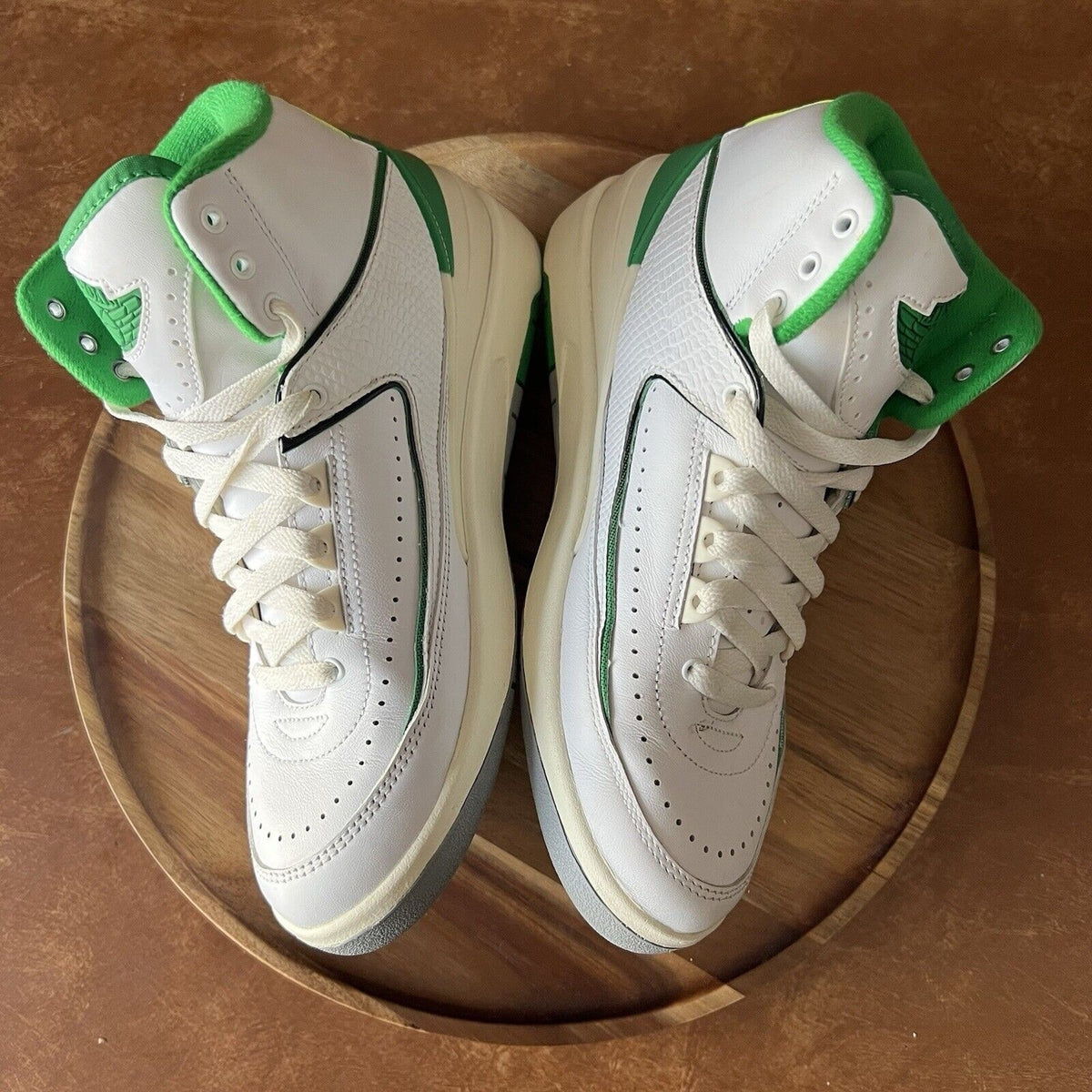 Nike Air Jordan 2 Retro GS Lucky Green Cream Youth 6.5 Women's 8 Shoes Sneakers