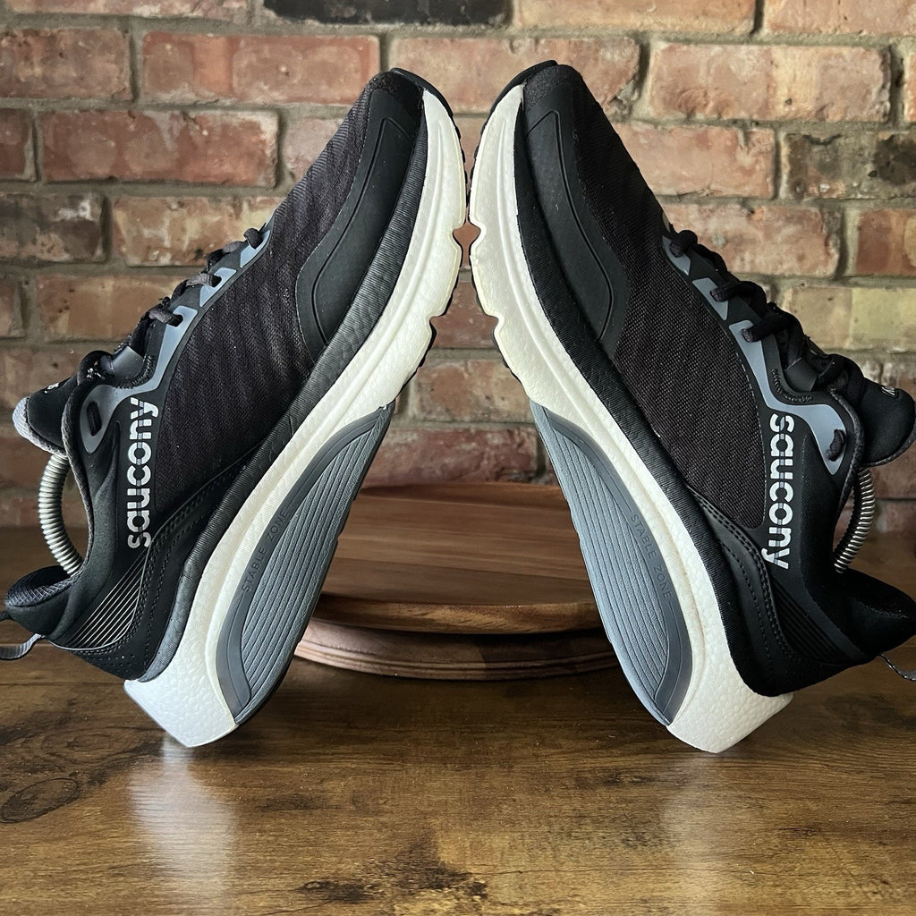 Saucony Omni ST 23 Suppotive Mens 9.5 Black Sliver Road Running Shoes Sneakers