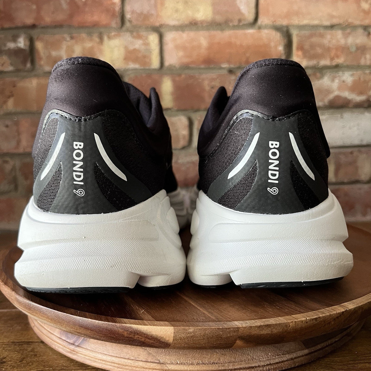 Hoka Bondi 9 Wide Men's 14 2E Black White Max Cushion Running Shoes Sneakers