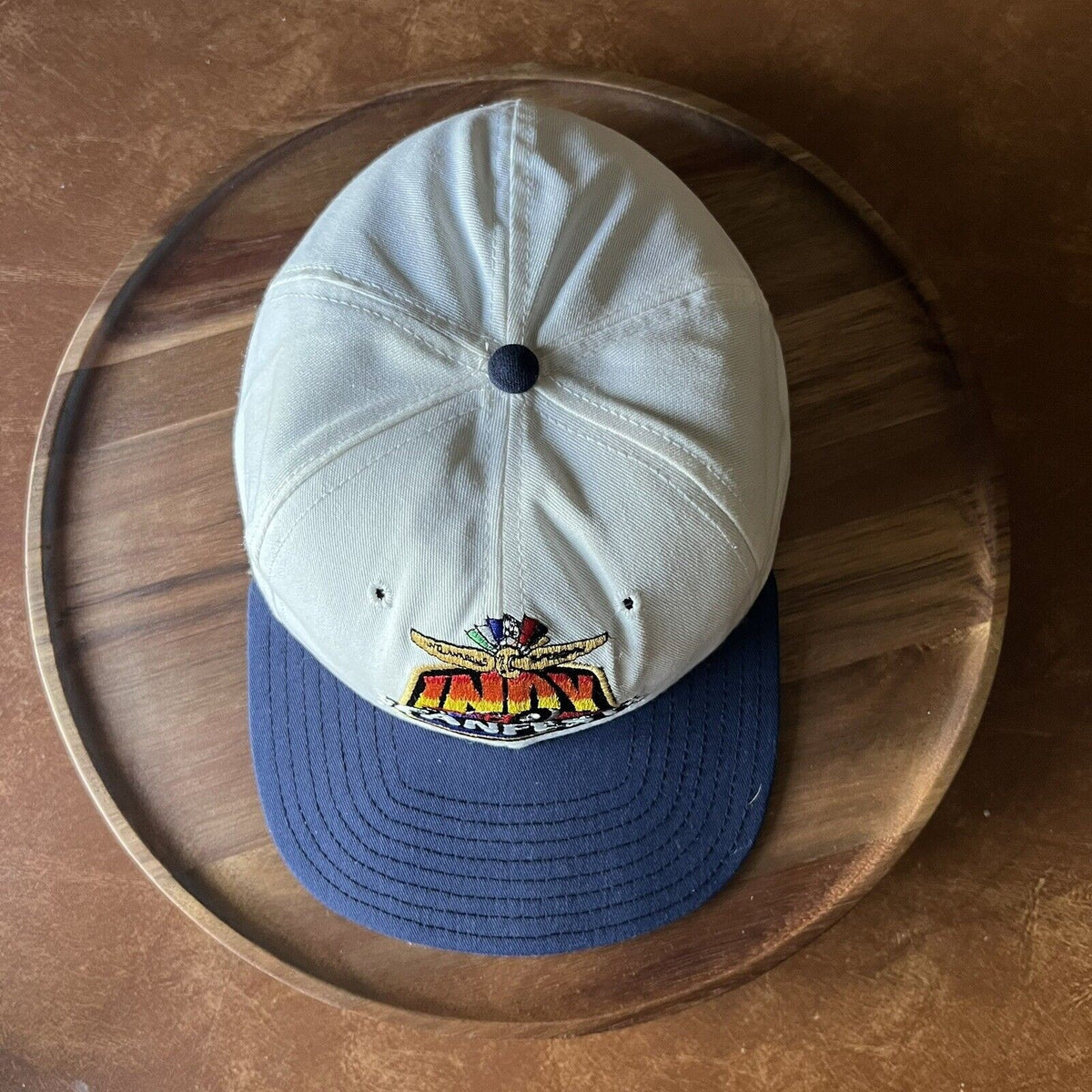 Indy 500 Fan Fest Race Adjustable Snapback Hat Baseball Cap Blue White One Size