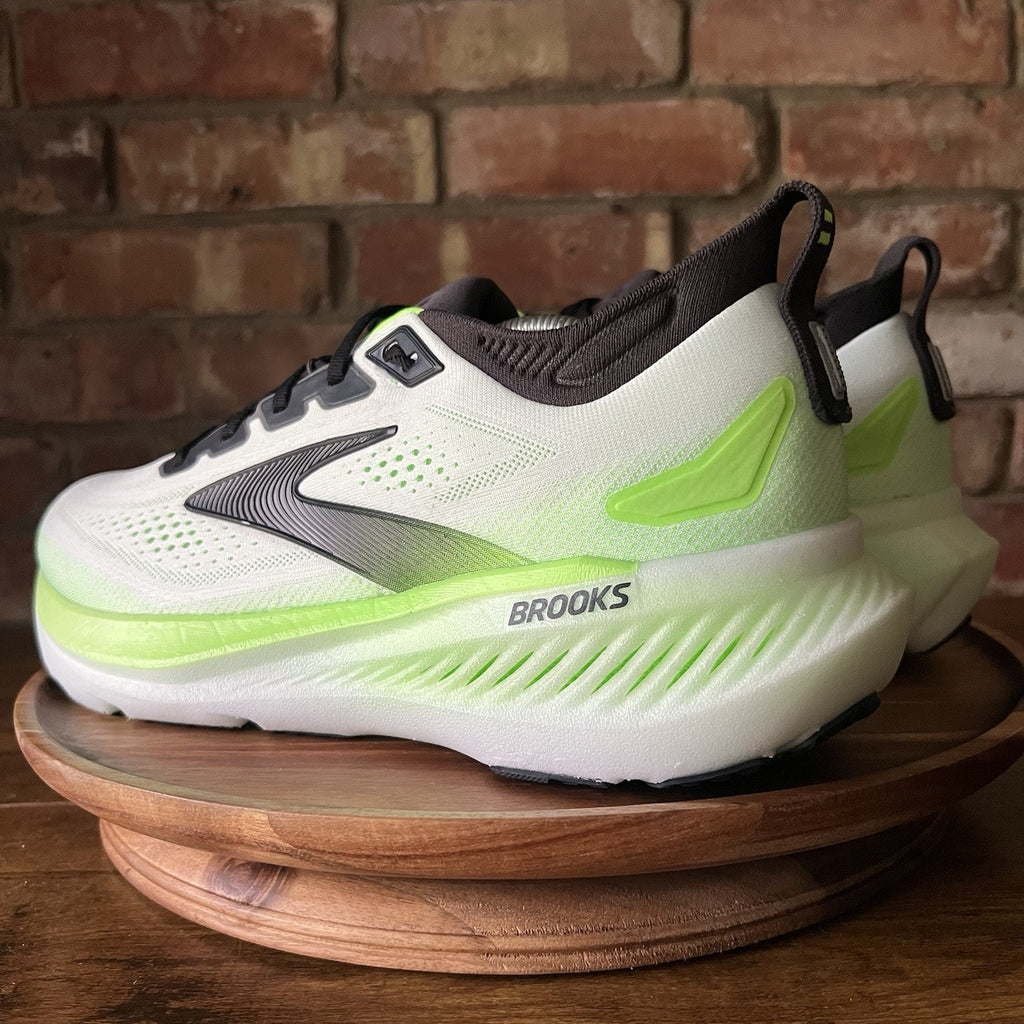 Brooks Glycerin 23 Plush Cushion Men’s 12.5 White Green Running Shoes Sneakers