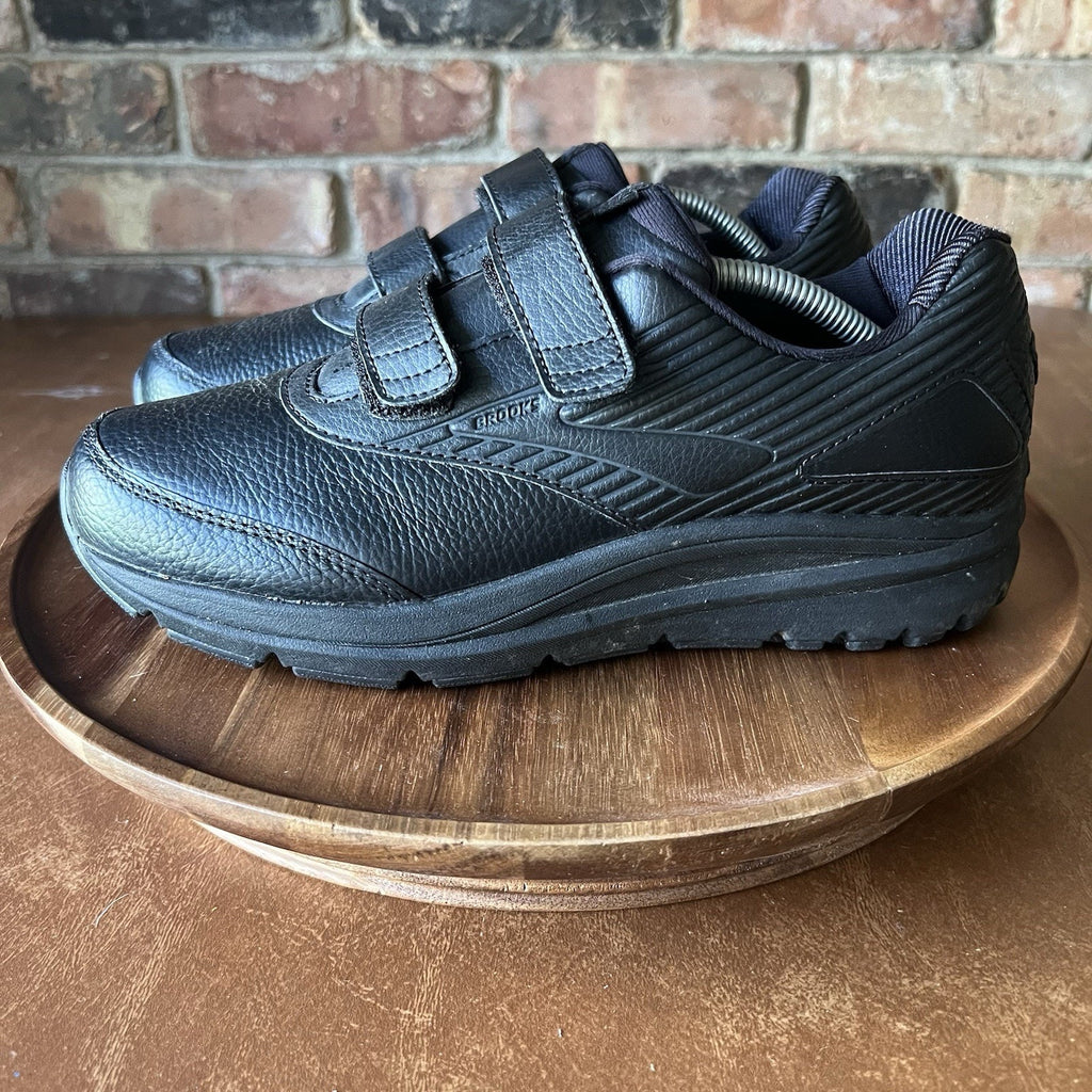 Brooks Addiction Walker 2 Women's 9 Black Leather Walking Sneaker Shoes
