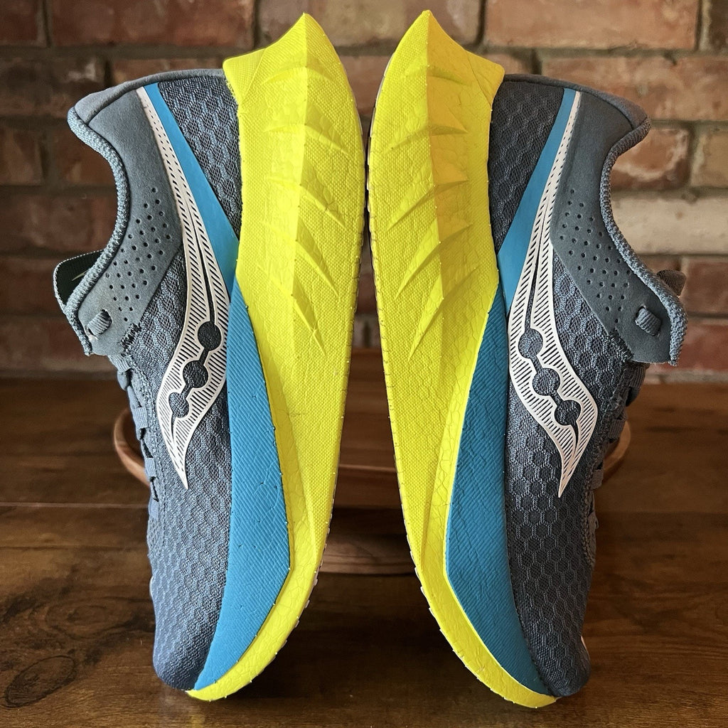 Saucony Endorphin Pro 4 Womens Size 8 Blue Yellow Race Running Shoes Sneakers