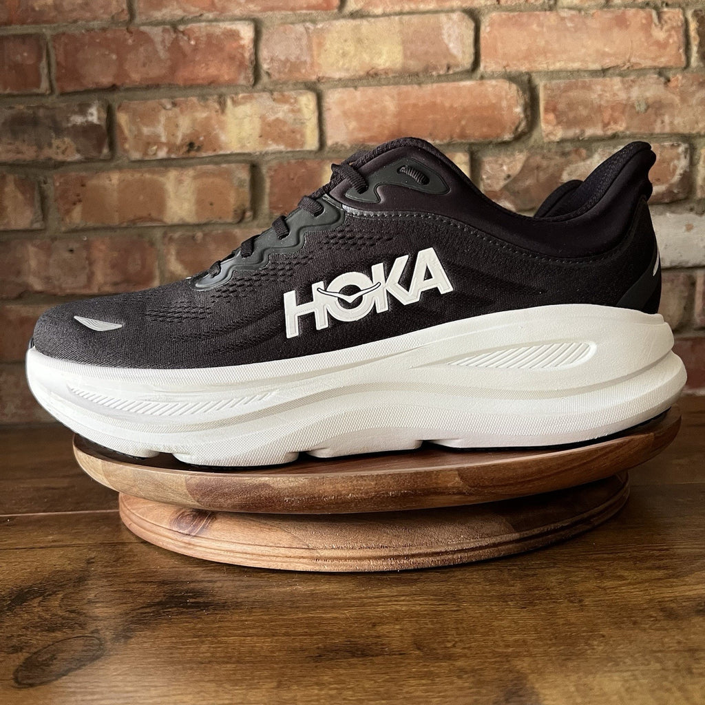 Hoka Bondi 9 Wide Men's 14 2E Black White Max Cushion Running Shoes Sneakers