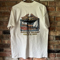 Harley Davidson Shirt Mens XL White Sturgis Annual Hog Rally 1990 Made in the US