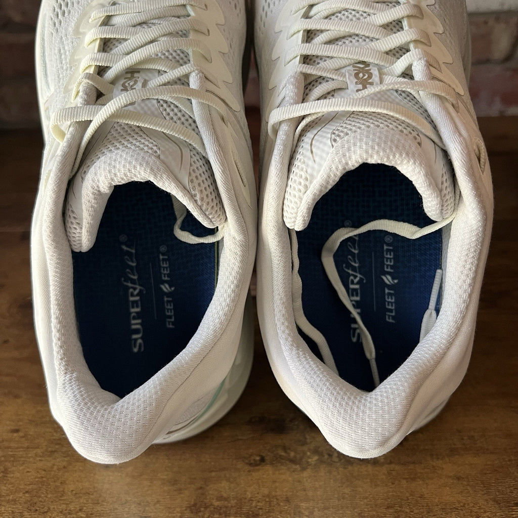 Hoka One One Bondi 9 Cream Green Womens 12 Men's 10.5 Max Cushion Shoes Sneakers