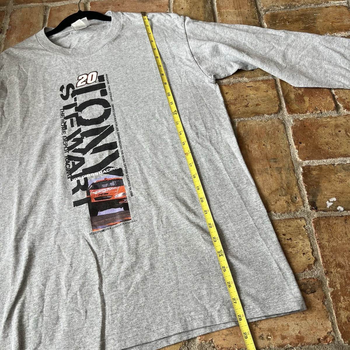 Chase Authentic Tony Stewart 20 Shirt Men's Medium Long Sleeve Grey