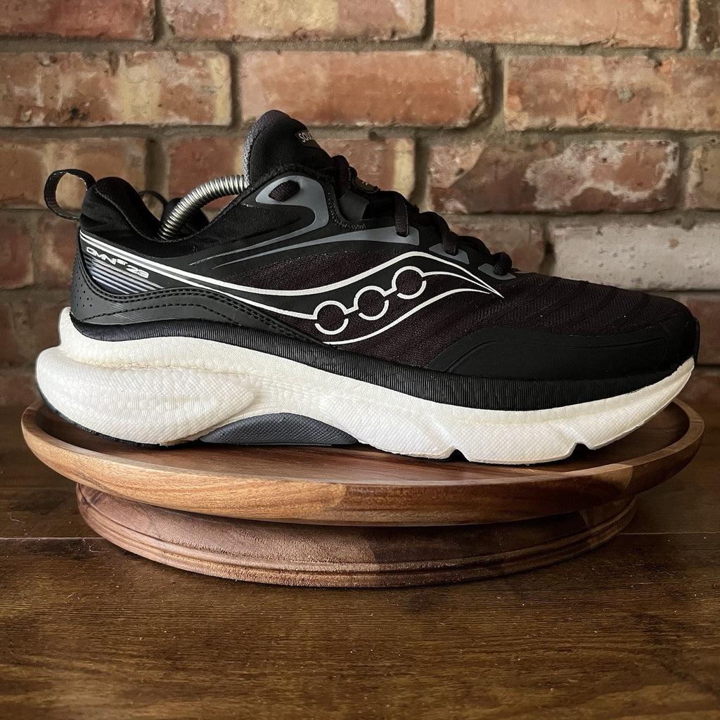 Saucony Omni ST 23 Suppotive Mens 9.5 Black Sliver Road Running Shoes Sneakers