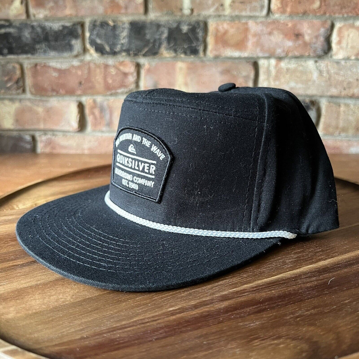 The Mountain And The Wave Quicksilver Flatbill Black White Rope Hat