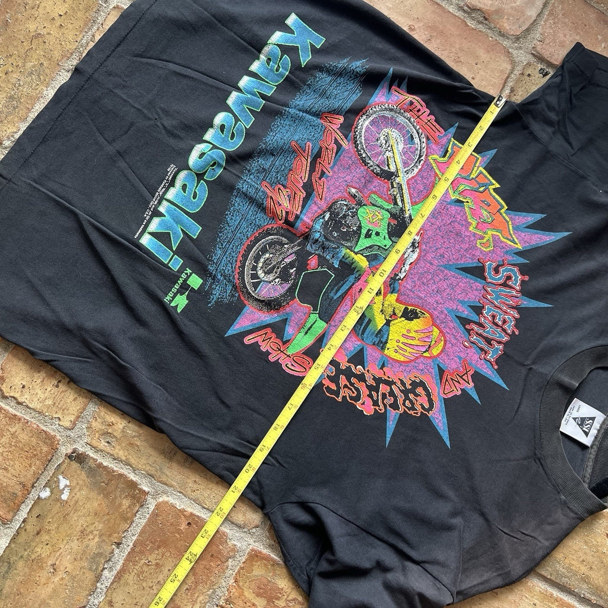 Vintage 1992 World Tour Dirt Sweat and Greese Kawasaki Ninja Motorcycle Black