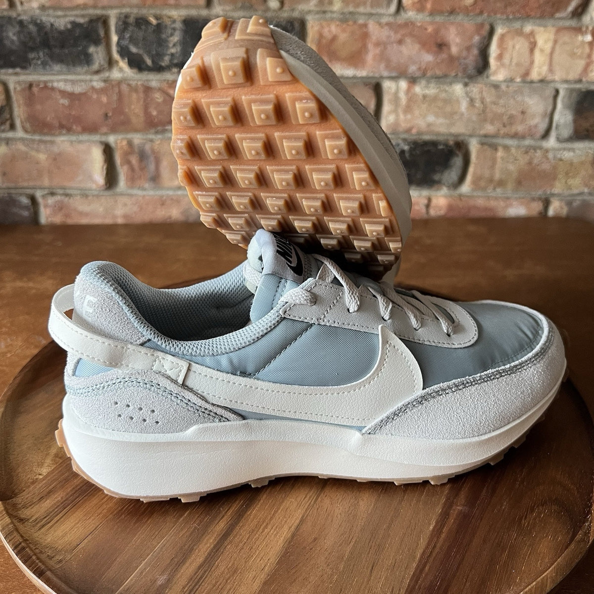 Nike Waffle Debut Light Pumice Sail Teal Suede Sneakers Shoes Women’s Size 6