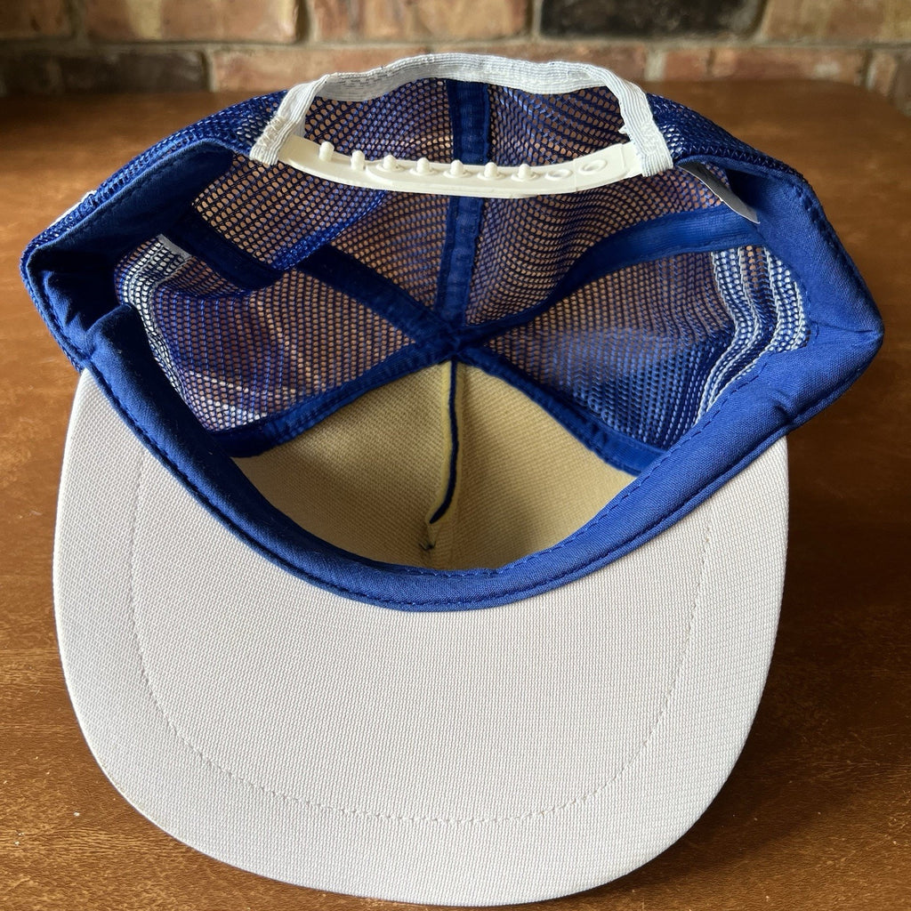 Vintage 80’s Kentucky Wildcats 3 Stripe SnapBack Trucker Hat Royal Blue Cap USA