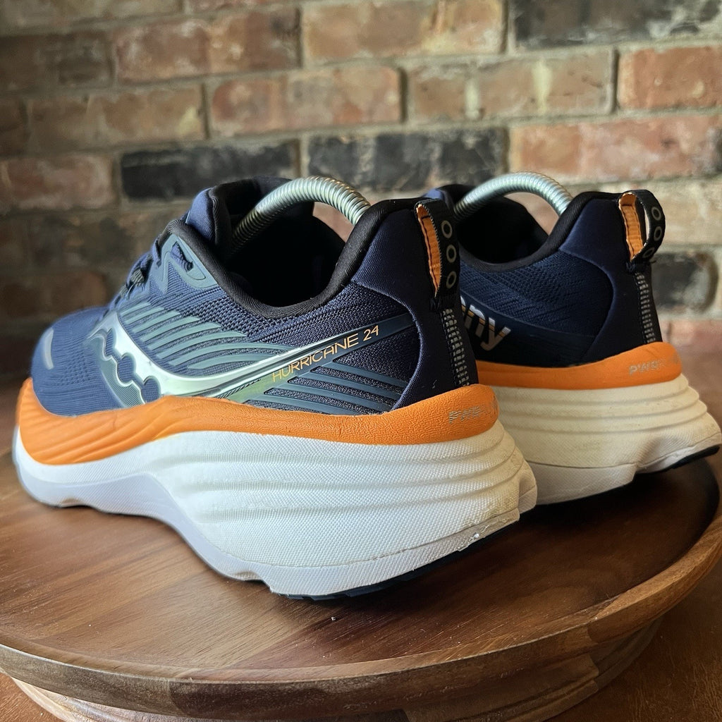 Saucony Hurricane 24 Max Cushion Stability Men's 9.5 Navy Running Shoes Sneakers