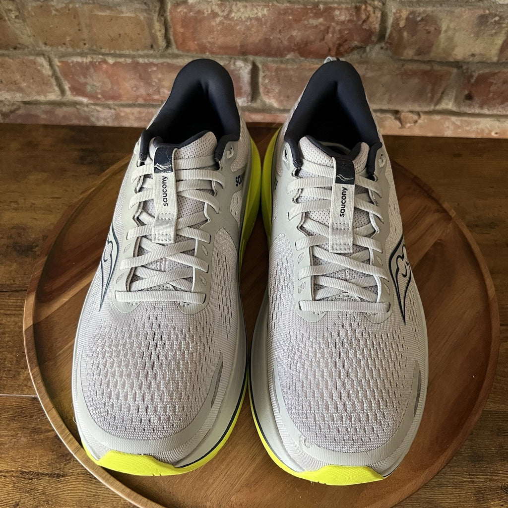 Saucony Guide 18 Stability Cushioned Gray Yellow Running Shoes Sneakers Mens 9.5