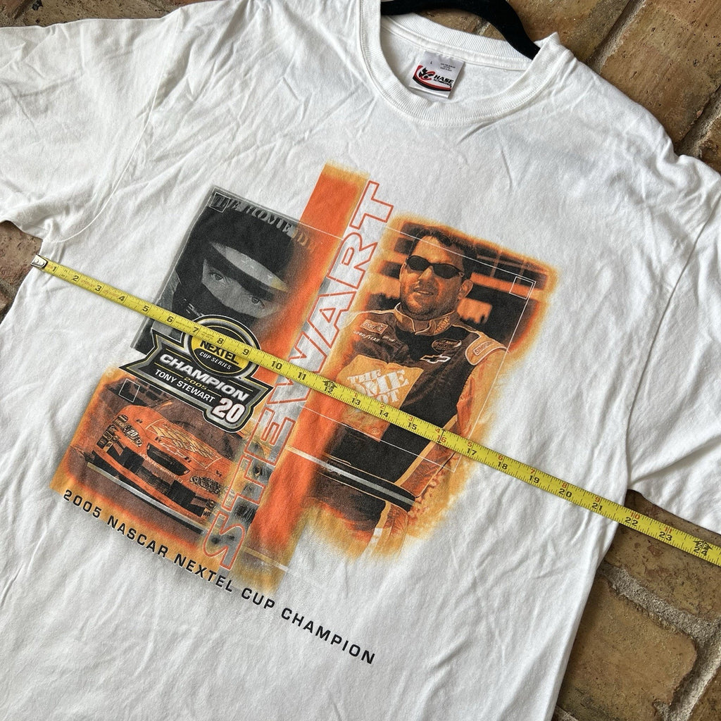 Chase Authentics 2005 Tony Stewart Nextel Champion Shirt Mens Large White