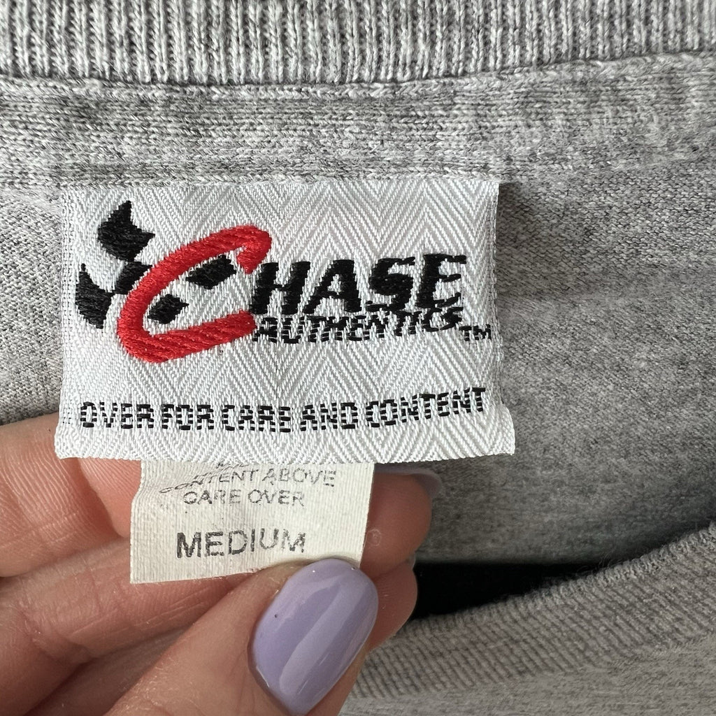 Chase Authentic Tony Stewart 20 Shirt Men's Medium Long Sleeve Grey