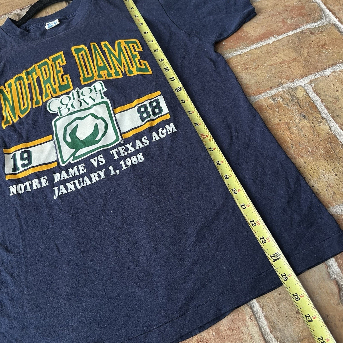 Vintage Cotton Bowl T Shirt XL 80s Champions 1988 Texas A&M Notre Dame XL