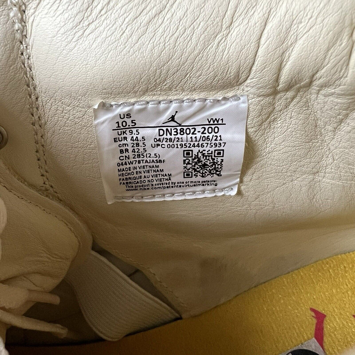 Jordan 2 Rattan X Union LA Suede Cream Yellow Shoes Sneakers Men's 10.5