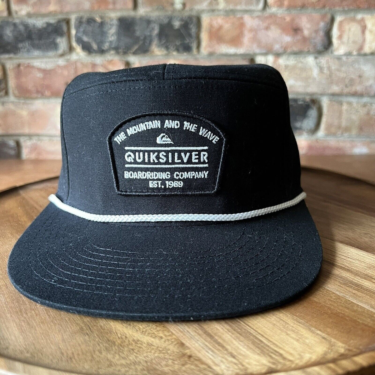 The Mountain And The Wave Quicksilver Flatbill Black White Rope Hat