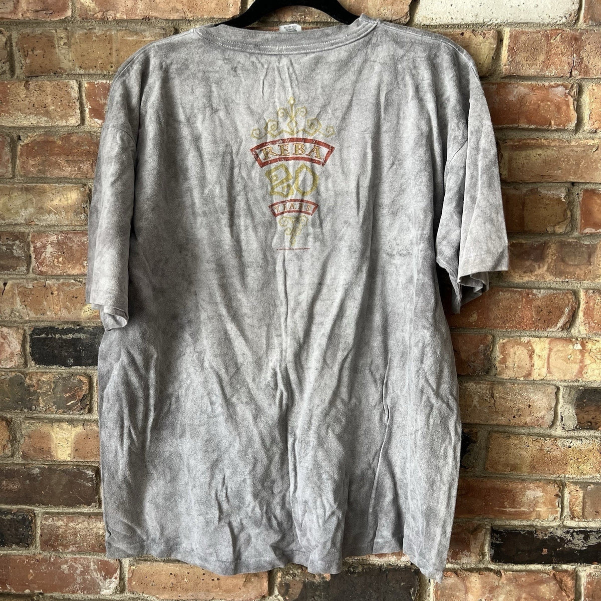 Vintage Reba McEntire Starting Over 20 Years Country Tye Dye Gray Shirt XL 90s