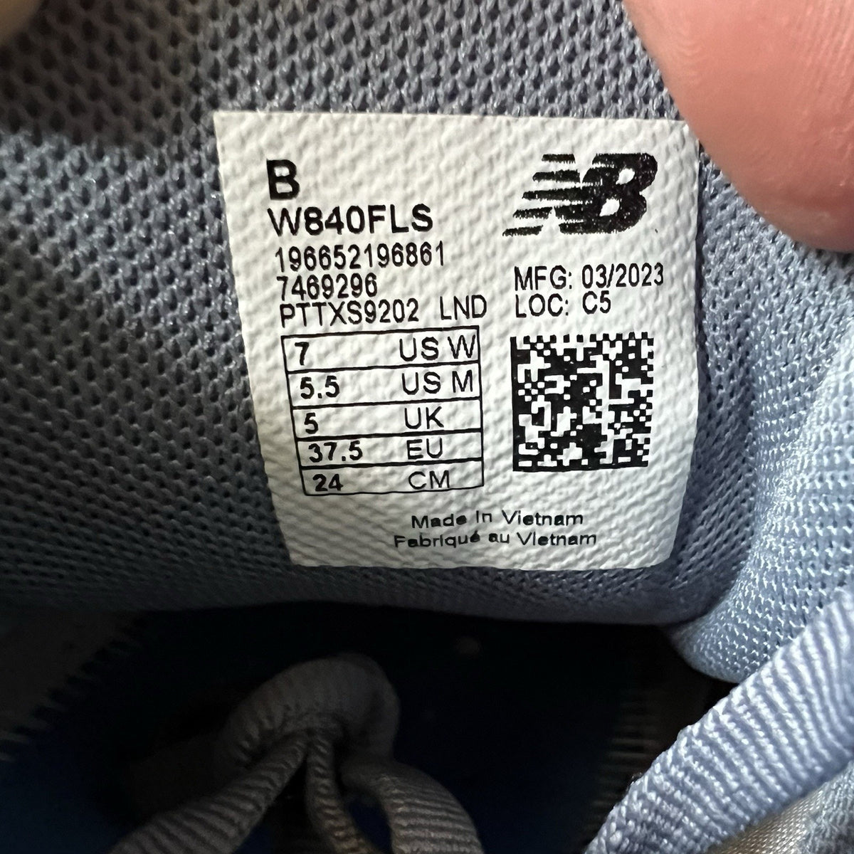 New Balance FF X 840 W840FLS Blue Pink Running Shoes Sneakers Size 7