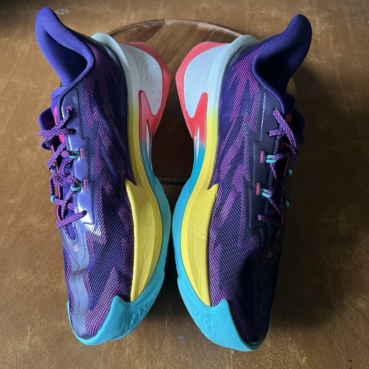Under Armour Curry Series 7 Purple Blue Yellow Mens 15 Basketball Shoes Sneakers