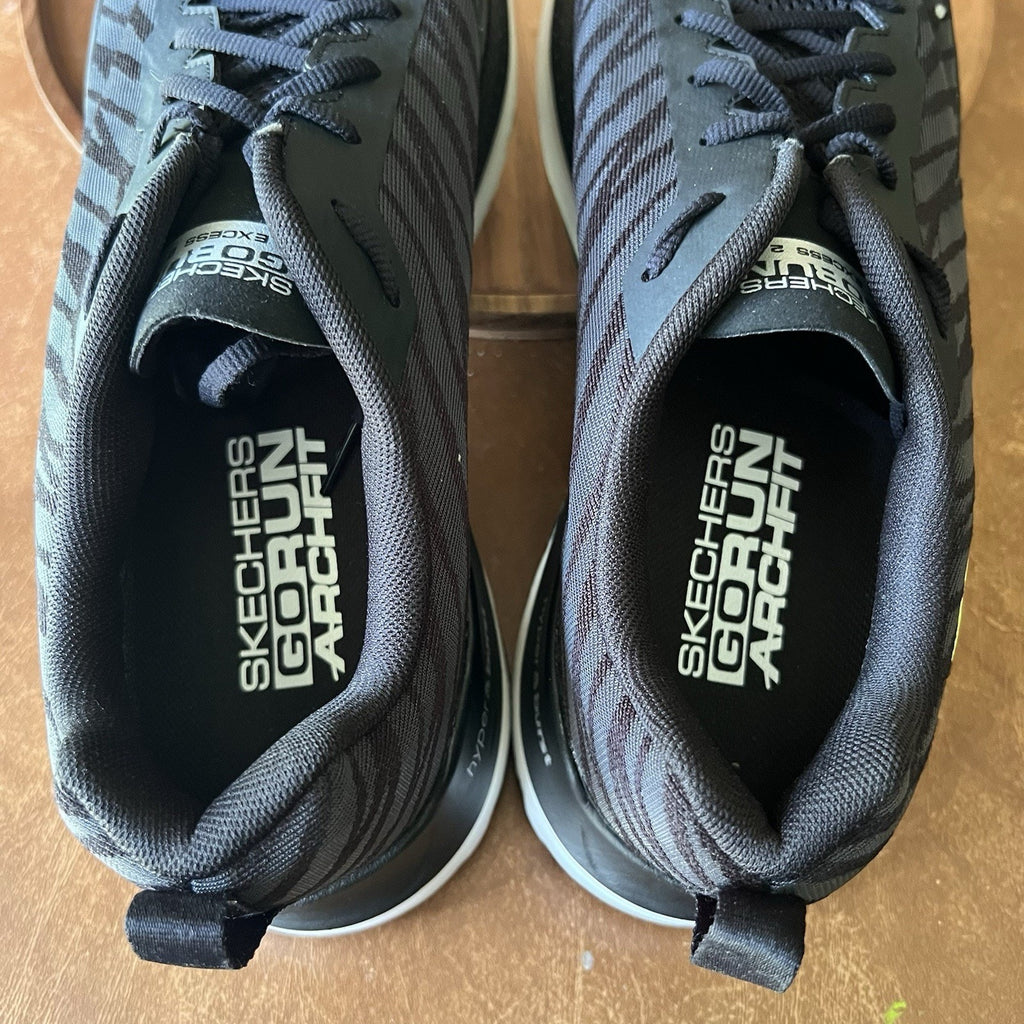 Skechers Go Run Razor Excess 2 Mens 13 Green Black Running Shoes Sneakers