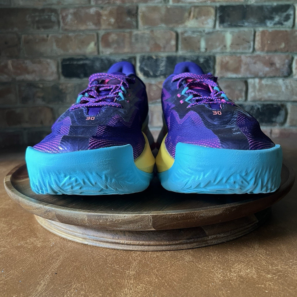 Under Armour Curry Series 7 Purple Blue Yellow Mens 15 Basketball Shoes Sneakers