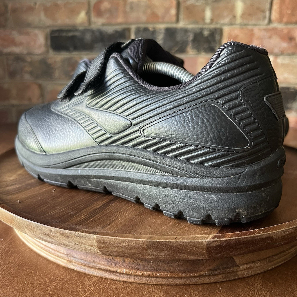 Brooks Addiction Walker 2 Women's 9 Black Leather Walking Sneaker Shoes