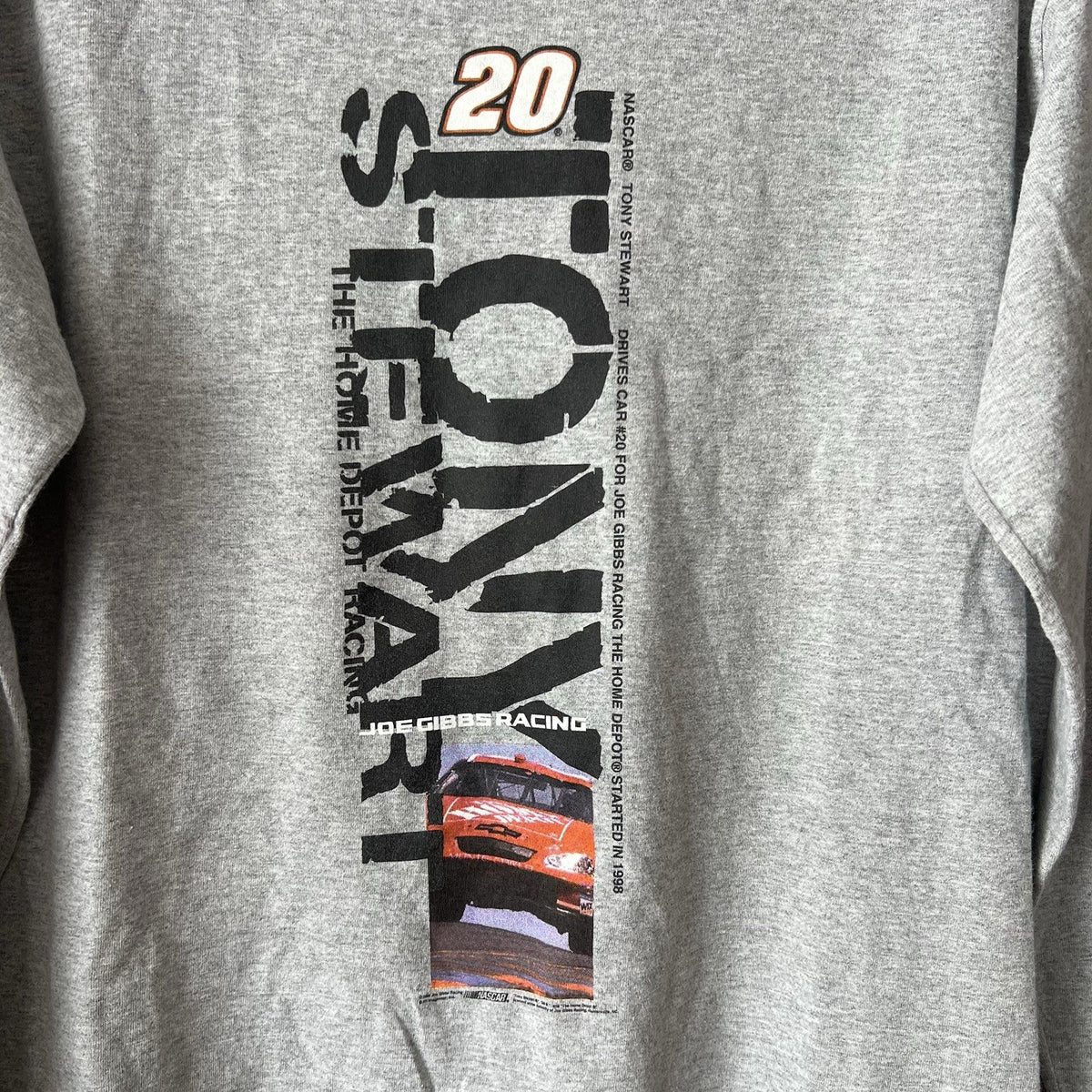 Chase Authentic Tony Stewart 20 Shirt Men's Medium Long Sleeve Grey