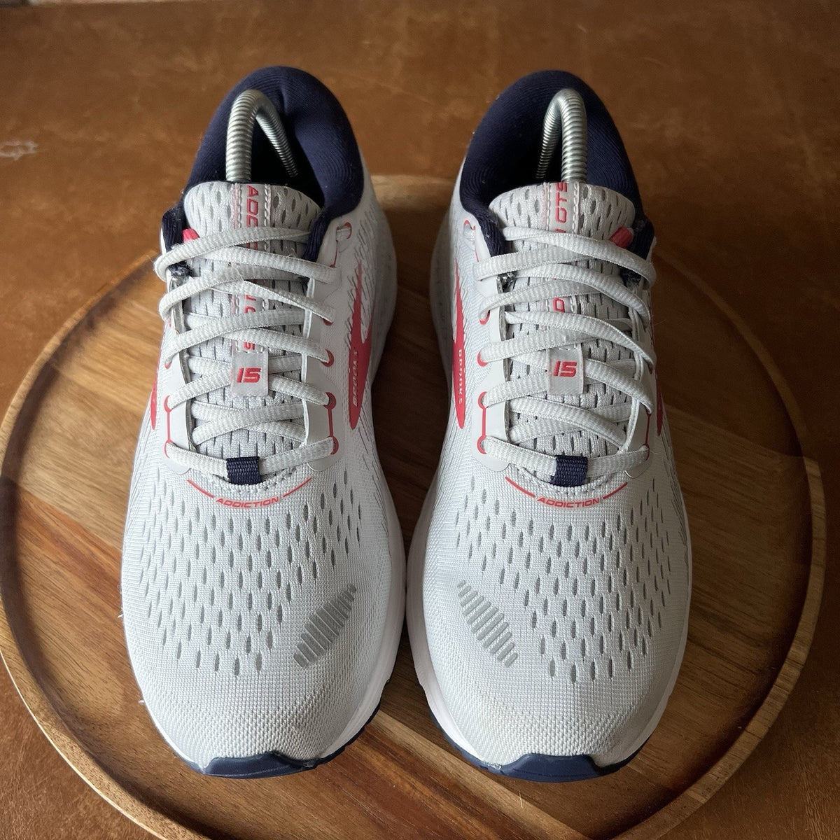 Brooks Addiction GTS 15 Supportive Running Womens 10.5 AA Gray Pink Shoes