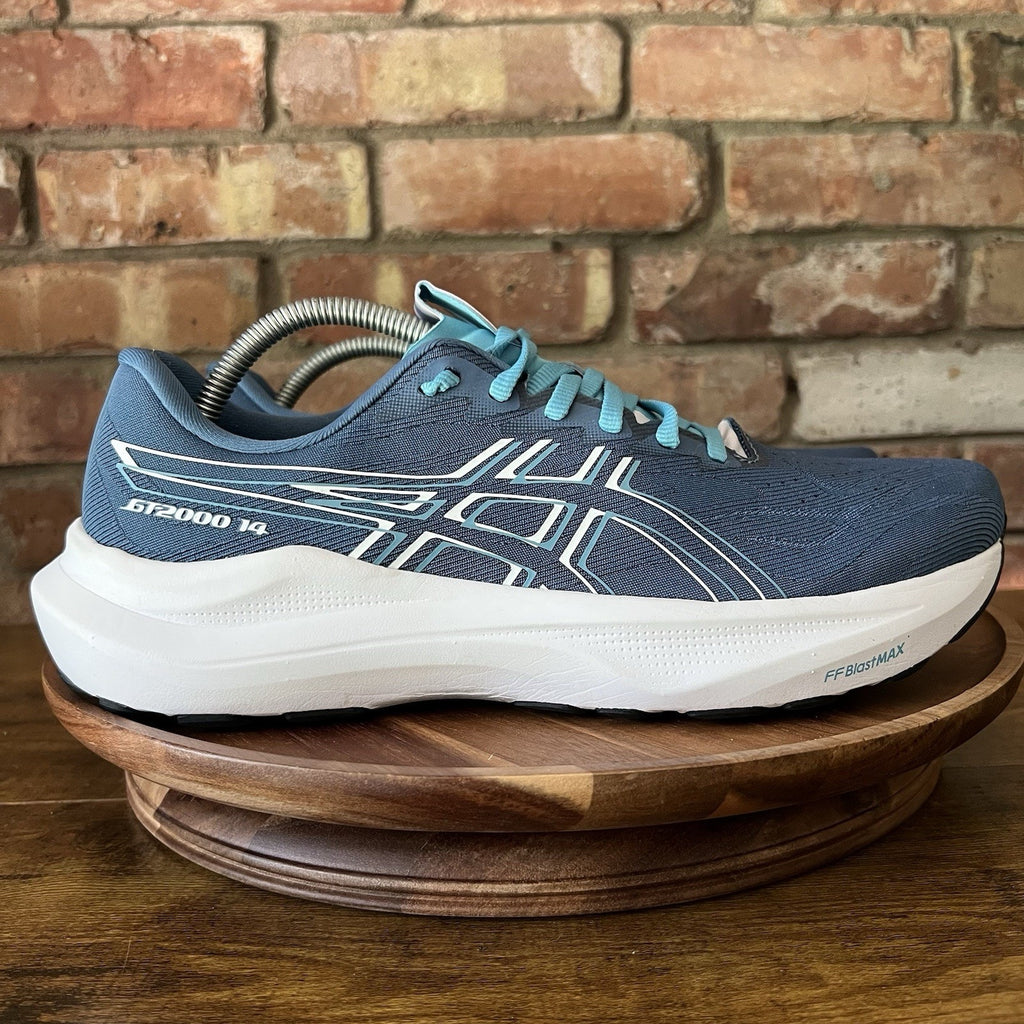 Asics GT-2000 14 Womens Size 10.5 Blue White Max Cushion Running Shoes Sneakers