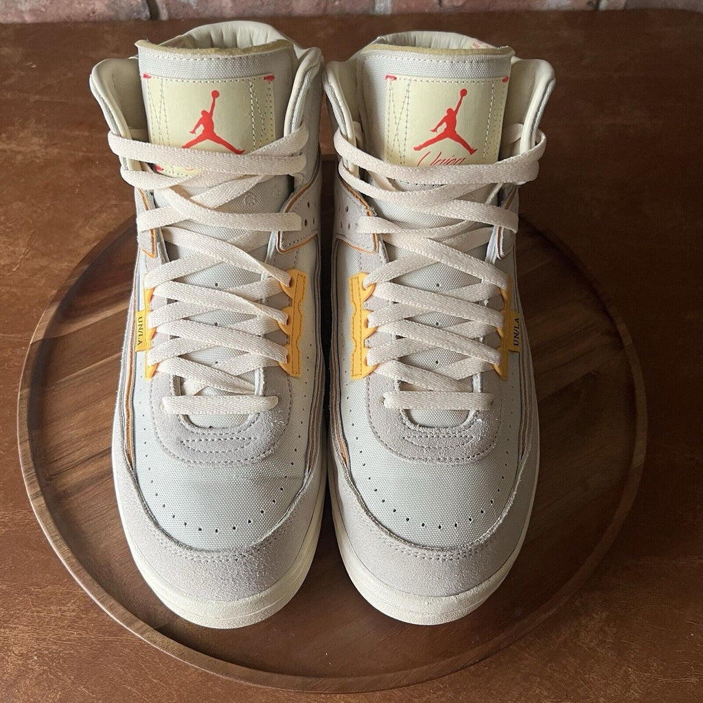 Jordan 2 Rattan X Union LA Suede Cream Yellow Shoes Sneakers Men's 10.5