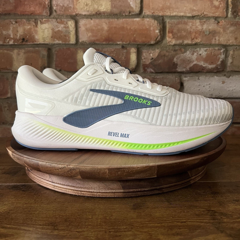 Brooks Revel Max Men's 13 Balance Cushion Blue White Running Shoes Sneakers