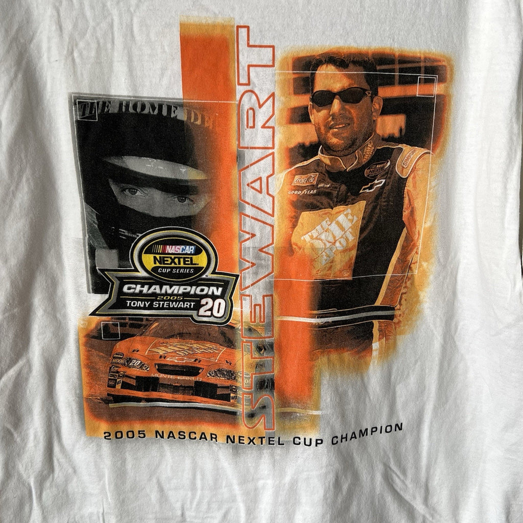 Chase Authentics 2005 Tony Stewart Nextel Champion Shirt Mens Large White