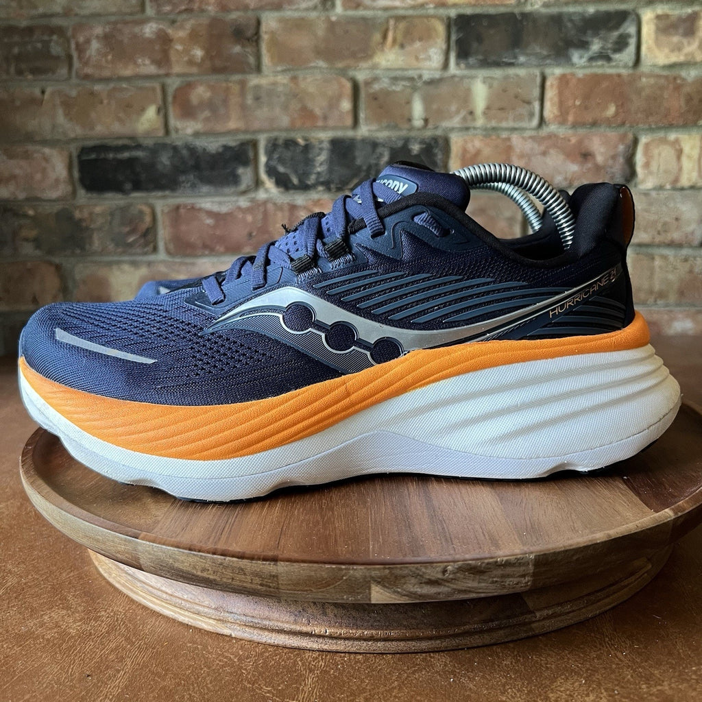 Saucony Hurricane 24 Max Cushion Stability Men's 9.5 Navy Running Shoes Sneakers