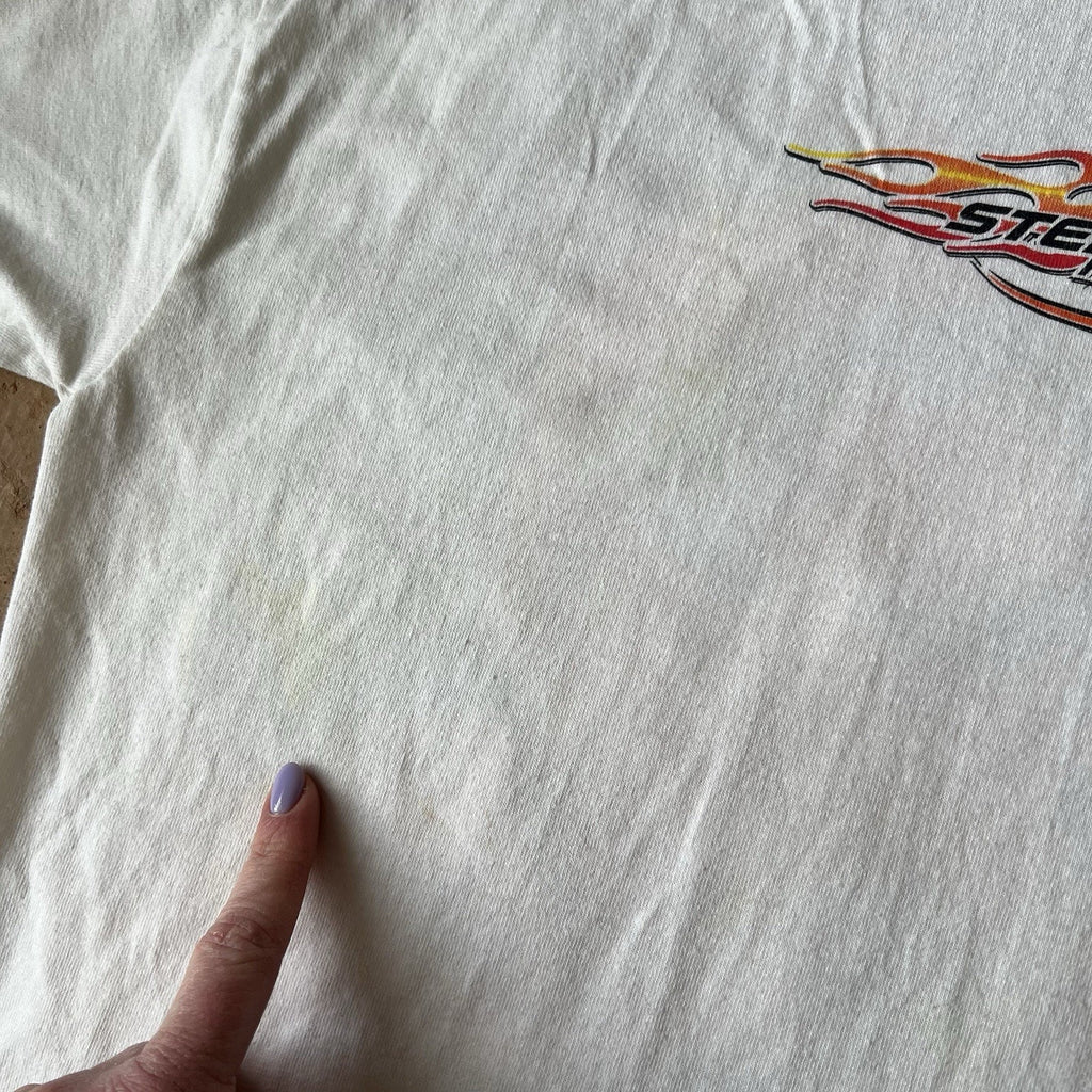 Gildan Tony Stewart Fan Club Graphic Shirt Large White Orange