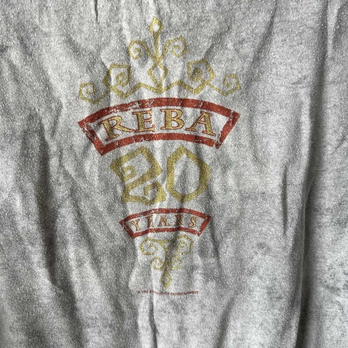 Vintage Reba McEntire Starting Over 20 Years Country Tye Dye Gray Shirt XL 90s