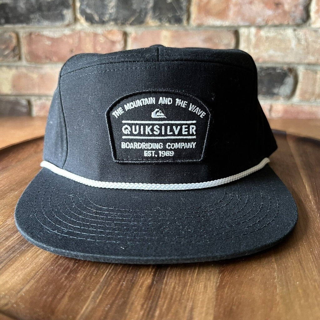 The Mountain And The Wave Quicksilver Flatbill Black White Rope Hat