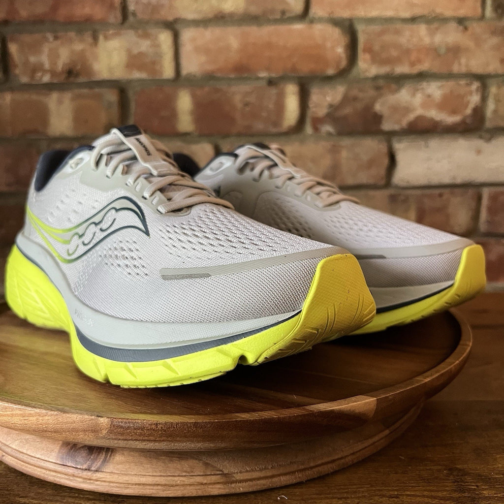 Saucony Guide 18 Stability Cushioned Gray Yellow Running Shoes Sneakers Men's 11