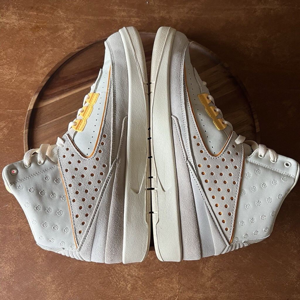 Jordan 2 Rattan X Union LA Suede Cream Yellow Shoes Sneakers Men's 10.5