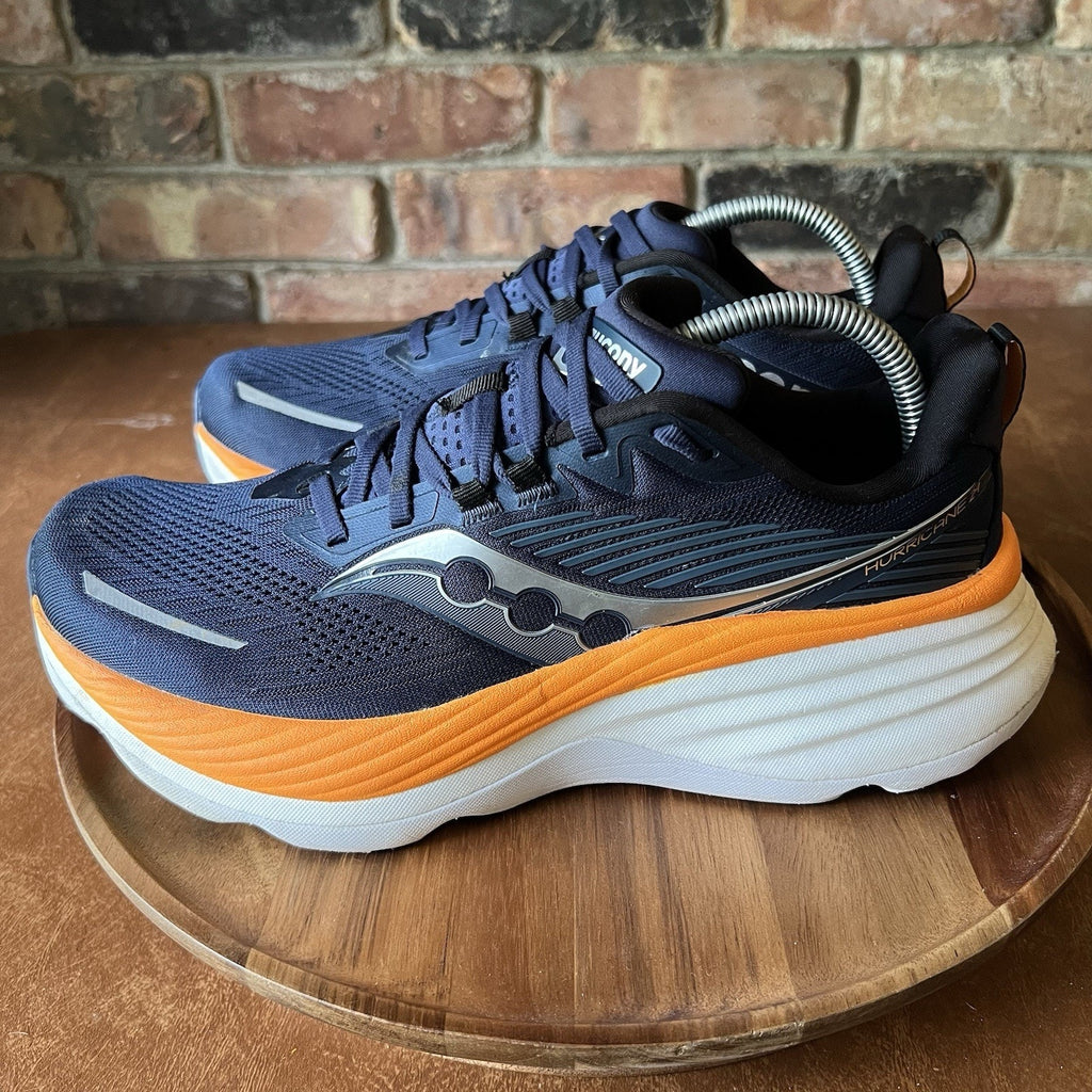 Saucony Hurricane 24 Max Cushion Stability Men's 9.5 Navy Running Shoes Sneakers