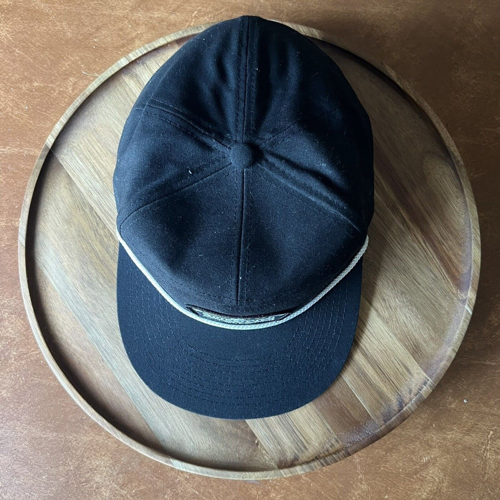The Mountain And The Wave Quicksilver Flatbill Black White Rope Hat