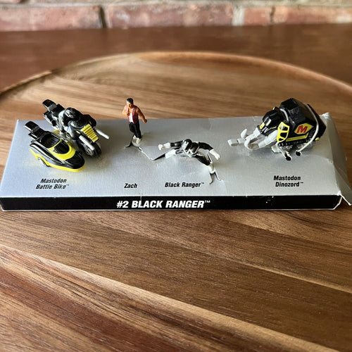1994 Micro Machines Mighty Morphin Power Rangers Set #2 BLACK RANGER Galoob