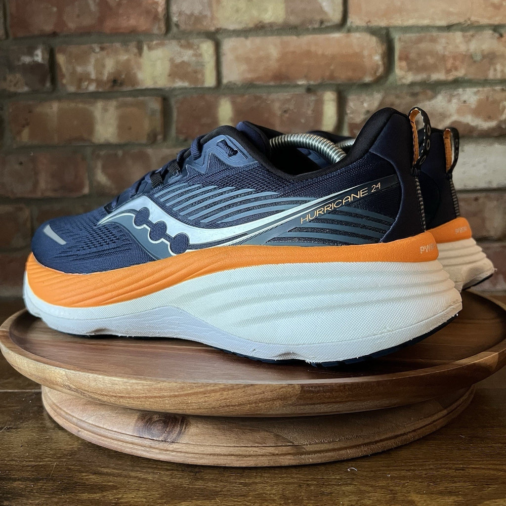 Saucony Hurricane 24 Max Cushion Stability Mens 11.5 Navy Running Shoes Sneakers