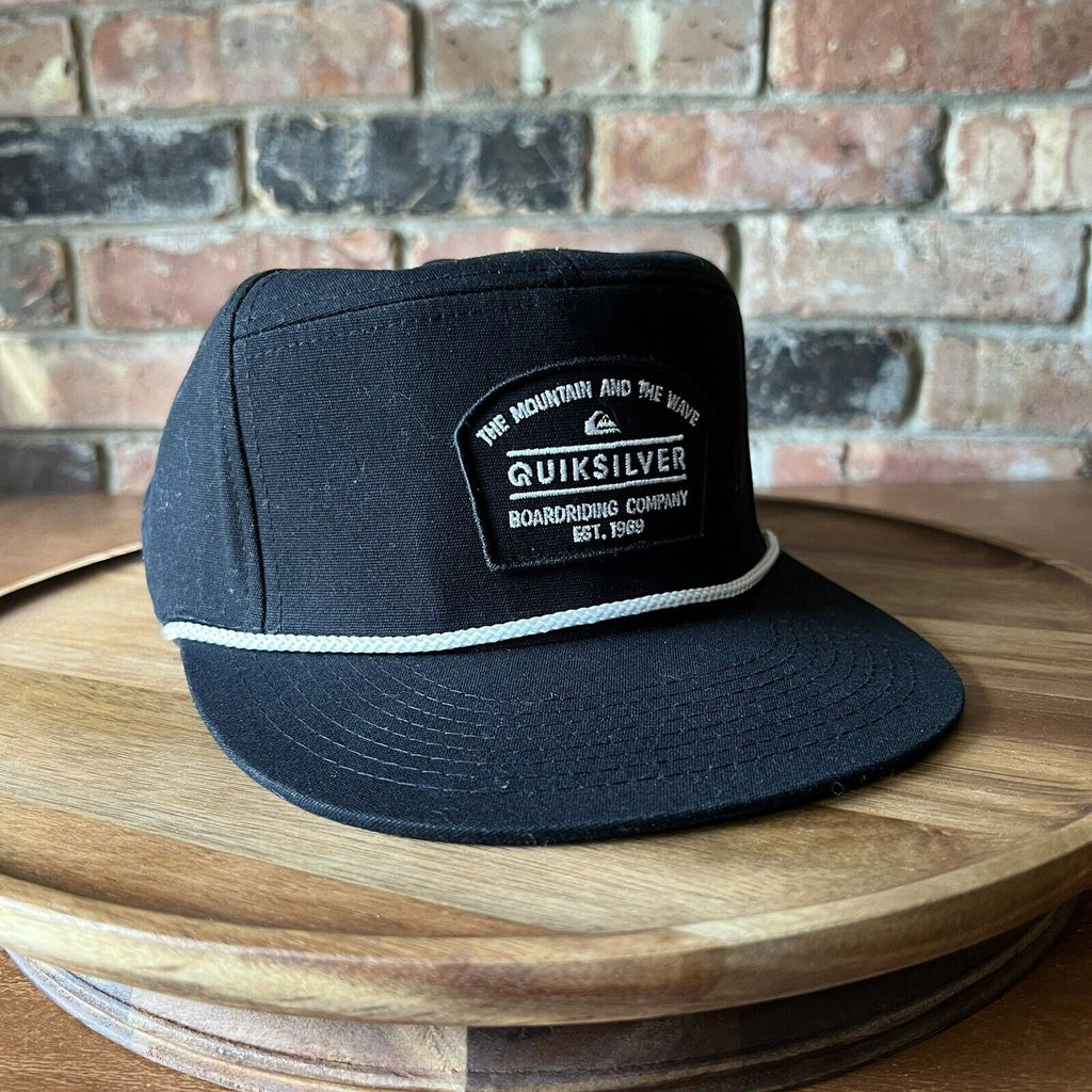 The Mountain And The Wave Quicksilver Flatbill Black White Rope Hat