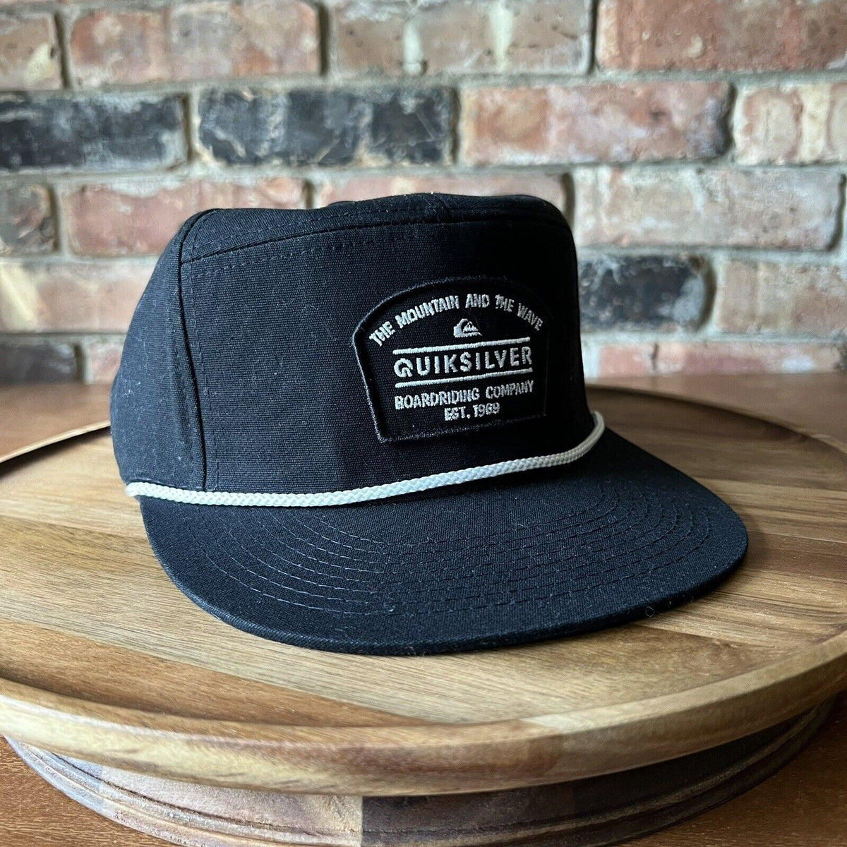 The Mountain And The Wave Quicksilver Flatbill Black White Rope Hat