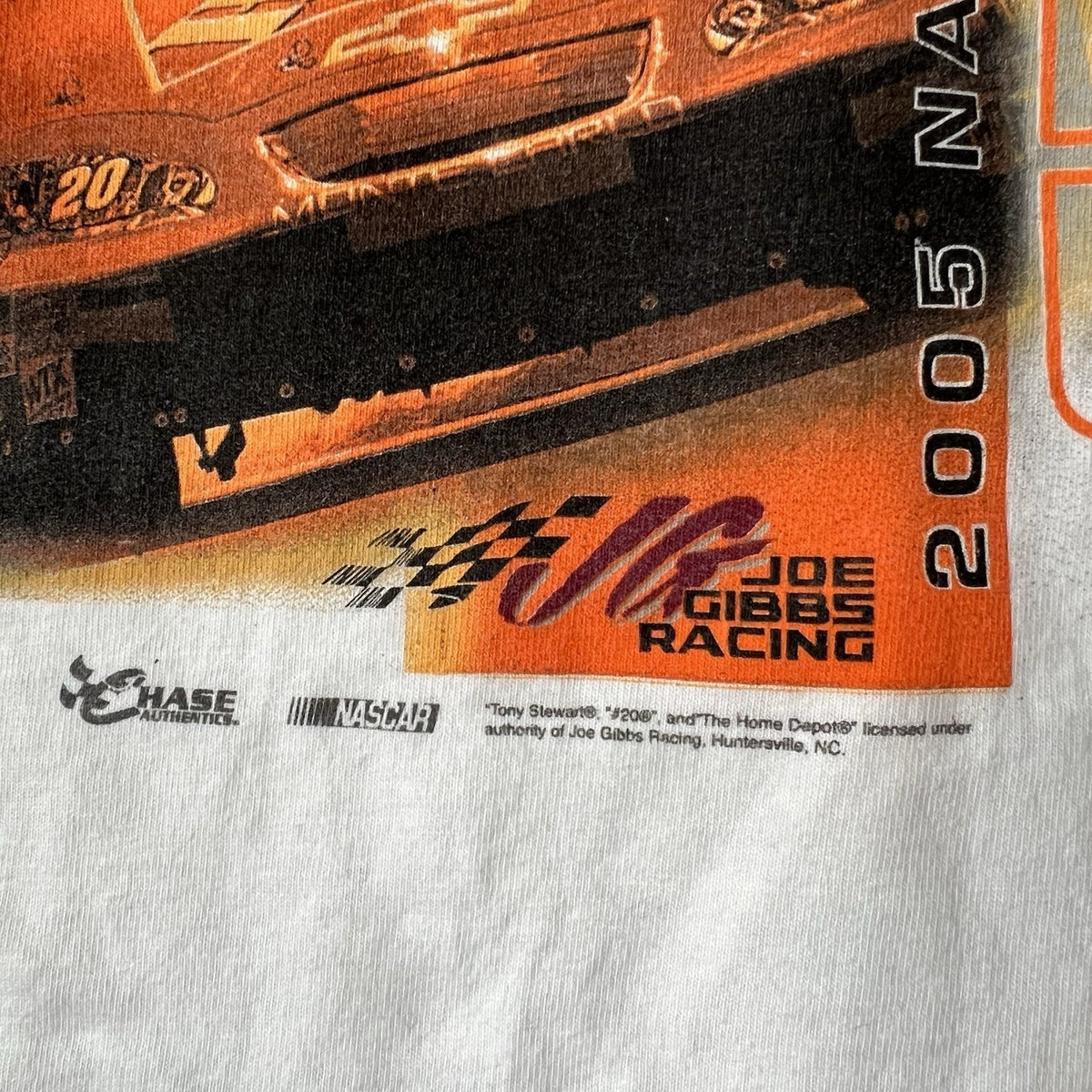 Chase Authentics 2005 Tony Stewart Nextel Champion Shirt Mens Large White