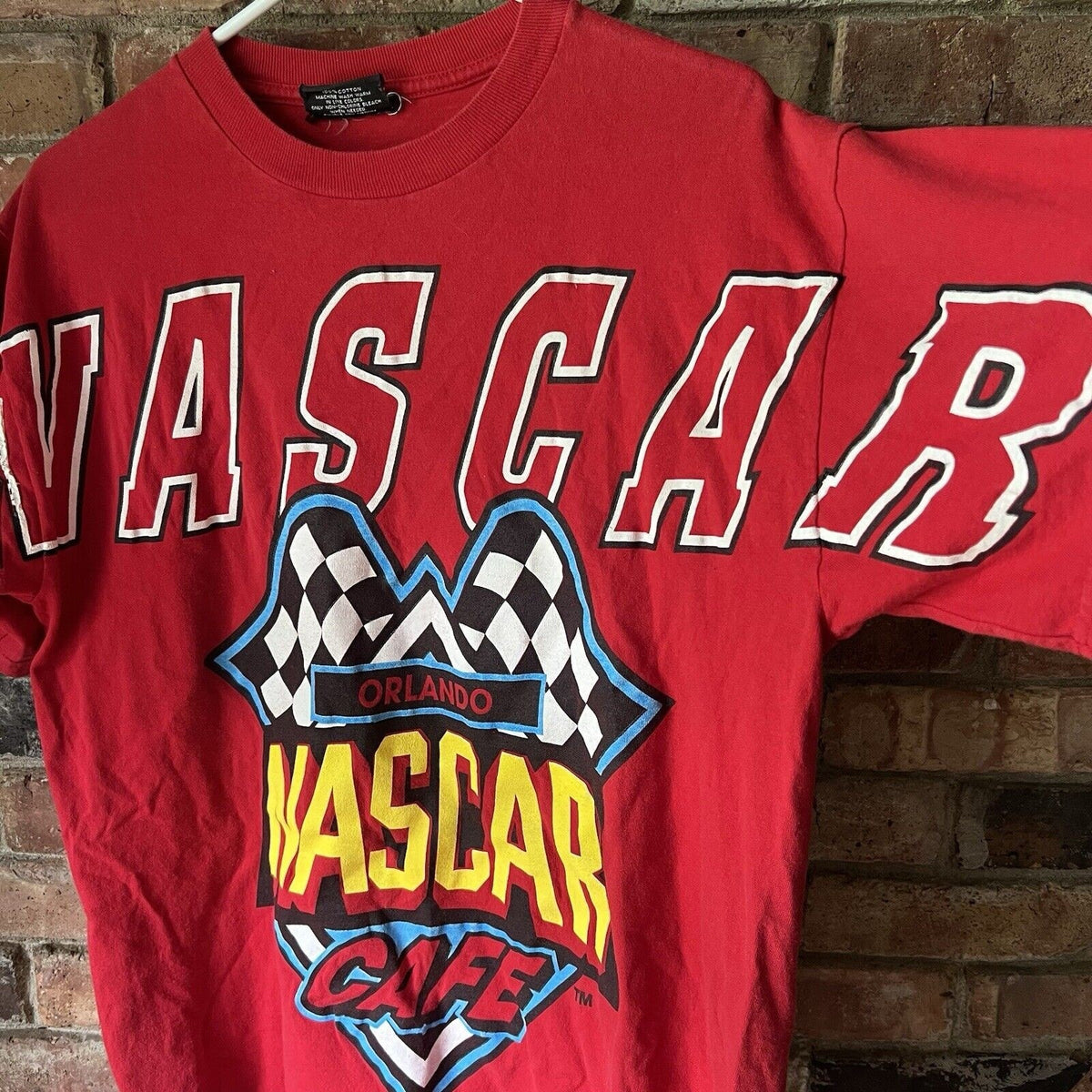 Vintage NASCAR Café Orlando "Life's a Race" Red Shirt - Men's M