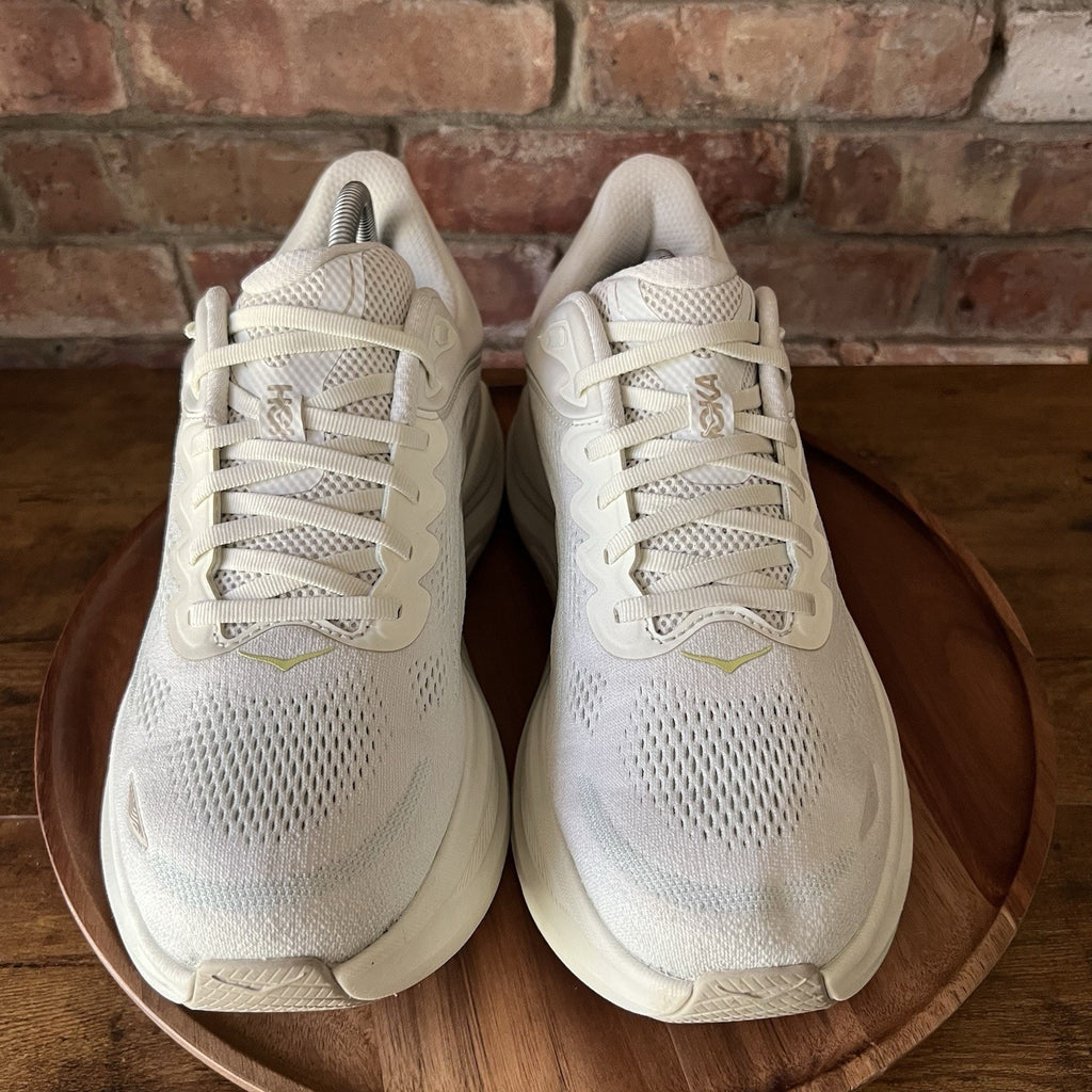 Hoka One One Bondi 9 Cream Green Womens 12 Men's 10.5 Max Cushion Shoes Sneakers